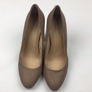 Calvin Klein wooden chunky heels.